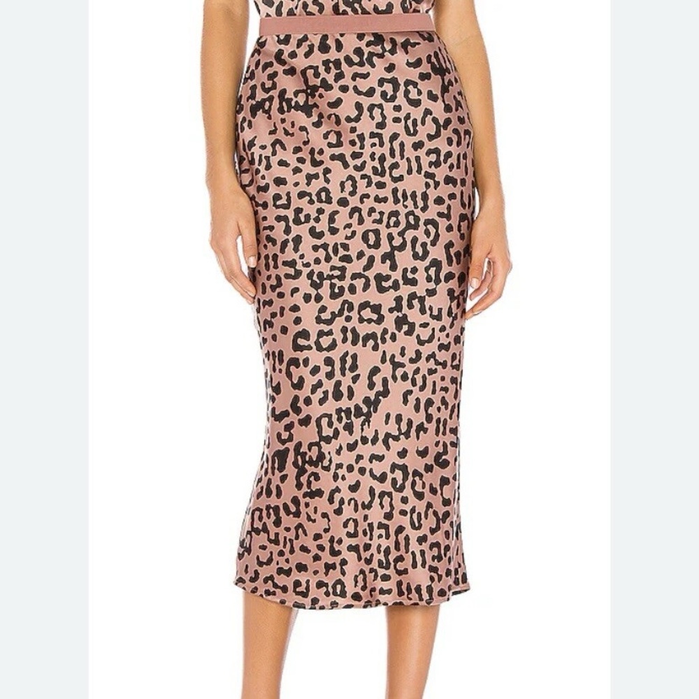 Cami NYC The Jessica Silk Midi Leopard-Print Pencil Skirt, Size S